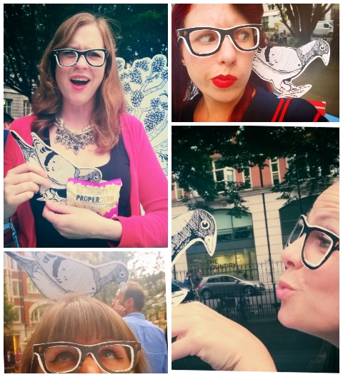 June - Pop-Up Choir ladies at Propercorn's pop-up event: Living the brand!