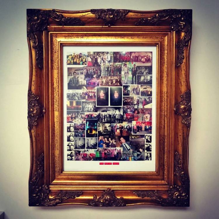 Dom's goodbye pictures (with the lyrics to his farewell song written around the side)